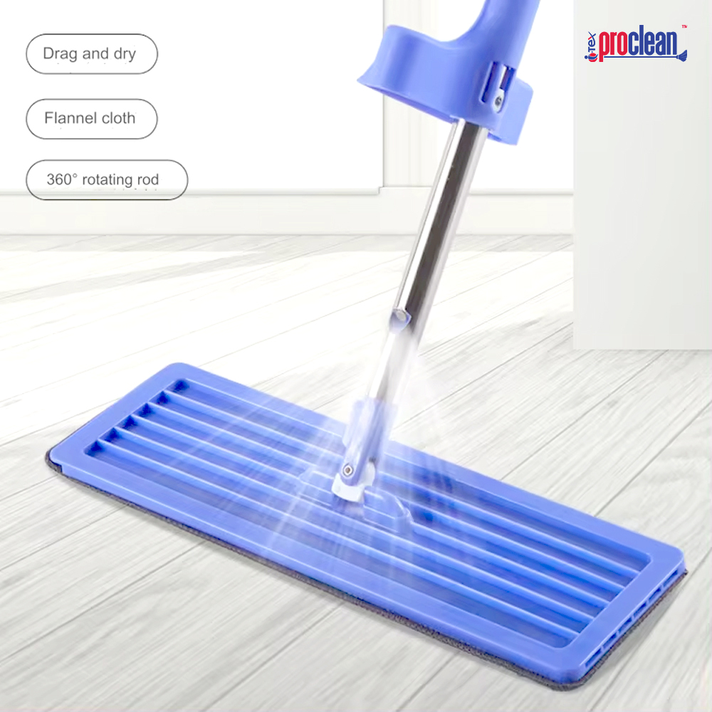 Picture of Proclean 2 in 1 Handsfree Self-Washing Self-Washing & Squeeze-Drying 
Floor Cleaner_SM-0650 - Integrated 350ml Bottle and Reusable 2pcs Microfiber Pad with Stainless Steel for Laminate Wood Vinyl & Hardwood or any kind of floor