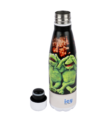 Buy Hot & Cold Stylish SS Cola Water Bottle 450 ML Three Wise Frogs at Best Price In Bangladesh