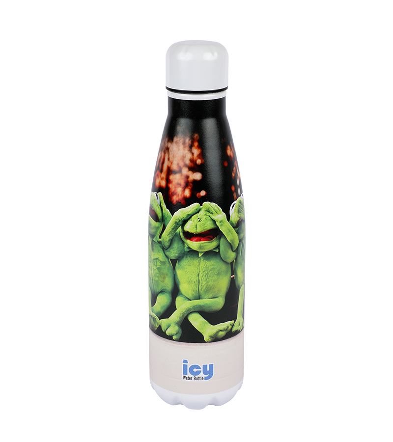 Buy Hot & Cold Stylish SS Cola Water Bottle 450 ML Three Wise Frogs at Best Price In Bangladesh
