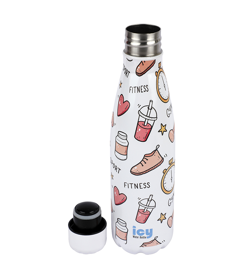 Buy Hot & Cold Stylish SS Cola Water Bottle 450 ML Workout Doodle at Best Price In Bangladesh