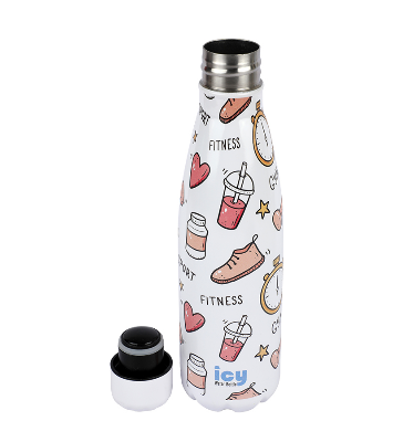 Buy Hot & Cold Stylish SS Cola Water Bottle 450 ML Workout Doodle at Best Price In Bangladesh