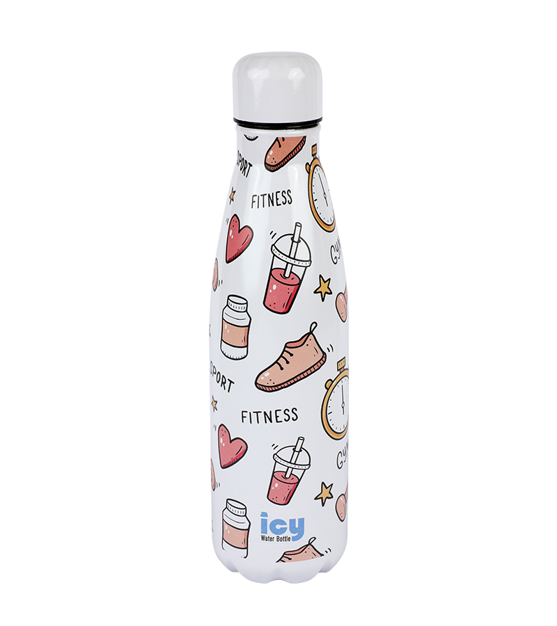Buy Hot & Cold Stylish SS Cola Water Bottle 450 ML Workout Doodle at Best Price In Bangladesh