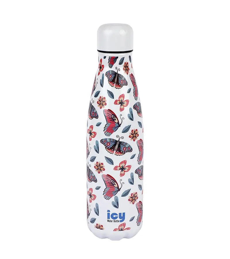 Buy Hot & Cold Stylish SS Cola Water Bottle 450 ML Butterfy Bliss at Best Price In Bangladesh