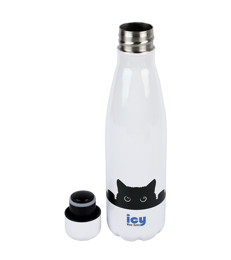 Buy Hot & Cold Stylish SS Cola Water Bottle 450 ML Peek A Boo Kitty at Best Price In Bangladesh