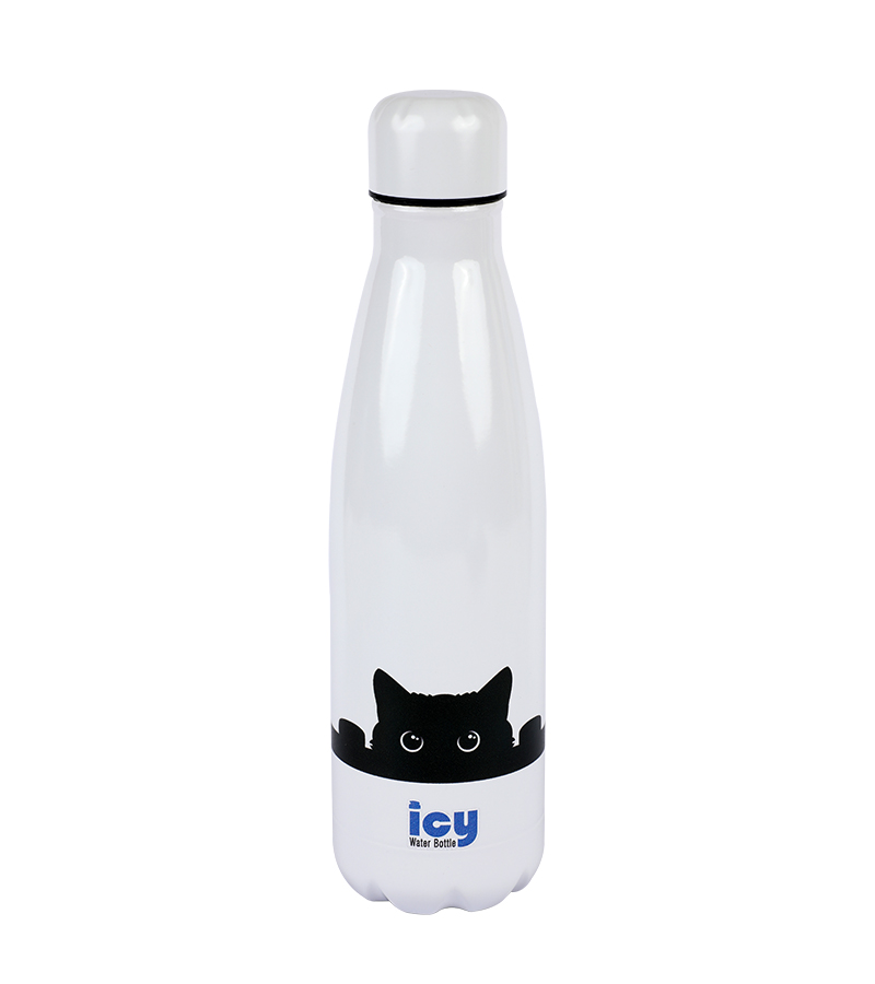 Buy Hot & Cold Stylish SS Cola Water Bottle 450 ML Peek A Boo Kitty at Best Price In Bangladesh