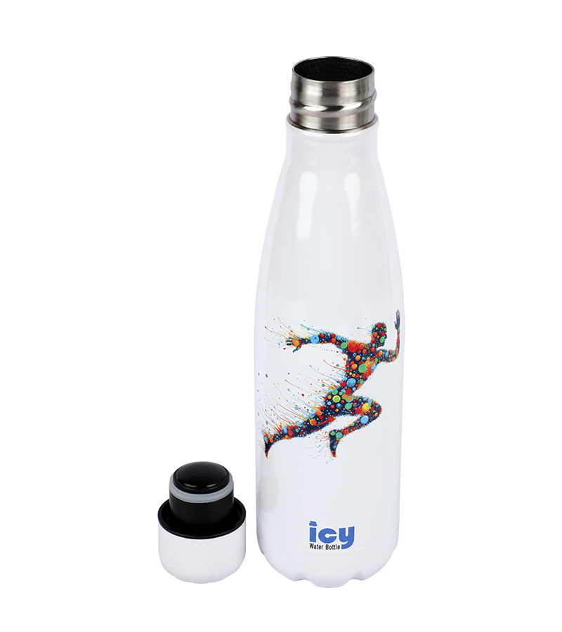 Buy Hot & Cold Stylish SS Cola Water Bottle 450 ML Power Up at Best Price In Bangladesh