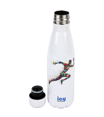 Buy Hot & Cold Stylish SS Cola Water Bottle 450 ML Power Up at Best Price In Bangladesh
