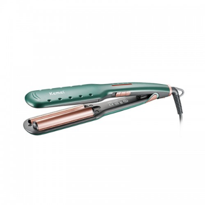 Picture of Kemei Lazy Curl Wave Plate Curling Iron KM-2053 Adjustable Customized Electric Hair Straightener Curler