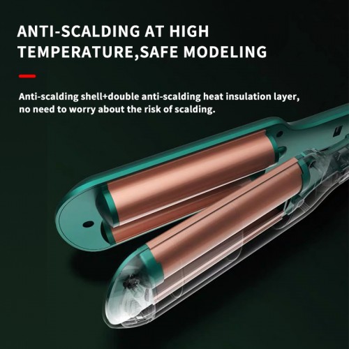 Picture of Kemei Lazy Curl Wave Plate Curling Iron KM-2053 Adjustable Customized Electric Hair Straightener Curler