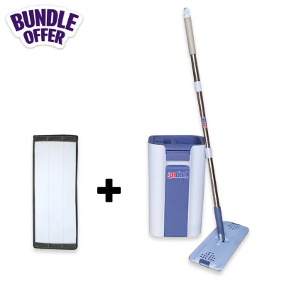Picture of Bundle of Proclean High Quality Microfiber Flat Mop_FM-1008 and Microfiber Flat Mop Refill_FM-1008-R