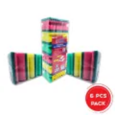 Picture of Proclean Colored Grip Sponge Scrubber - 6 Piece Pack