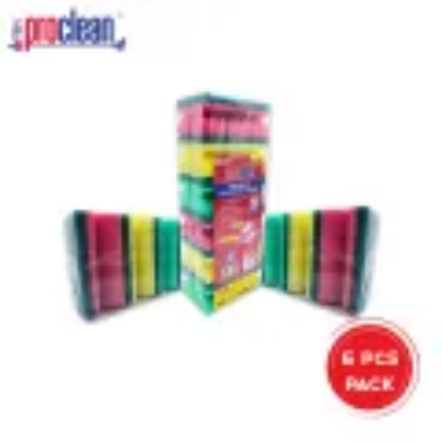 Picture of Proclean Colored Grip Sponge Scrubber - 6 Piece Pack