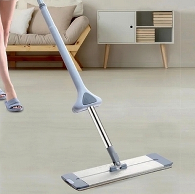 Picture of Proclean Hands-Free Microfiber Flat Mop,Long Handle,360 Degree Aluminum Flat Mop Head with 2 Mop Pads, Suitable for Home & Kitchen _FM-0643_new