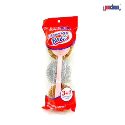 Picture of Silver Gold Scourer With Handle_SS-0971_3 pcs pack