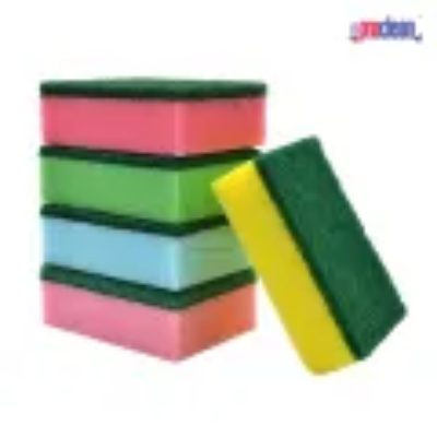 Picture of 6 Pcs Big Cleaning Scrub Sponge Colorful Double-Face Sponge
 Scouring Pad_CS-0490-6