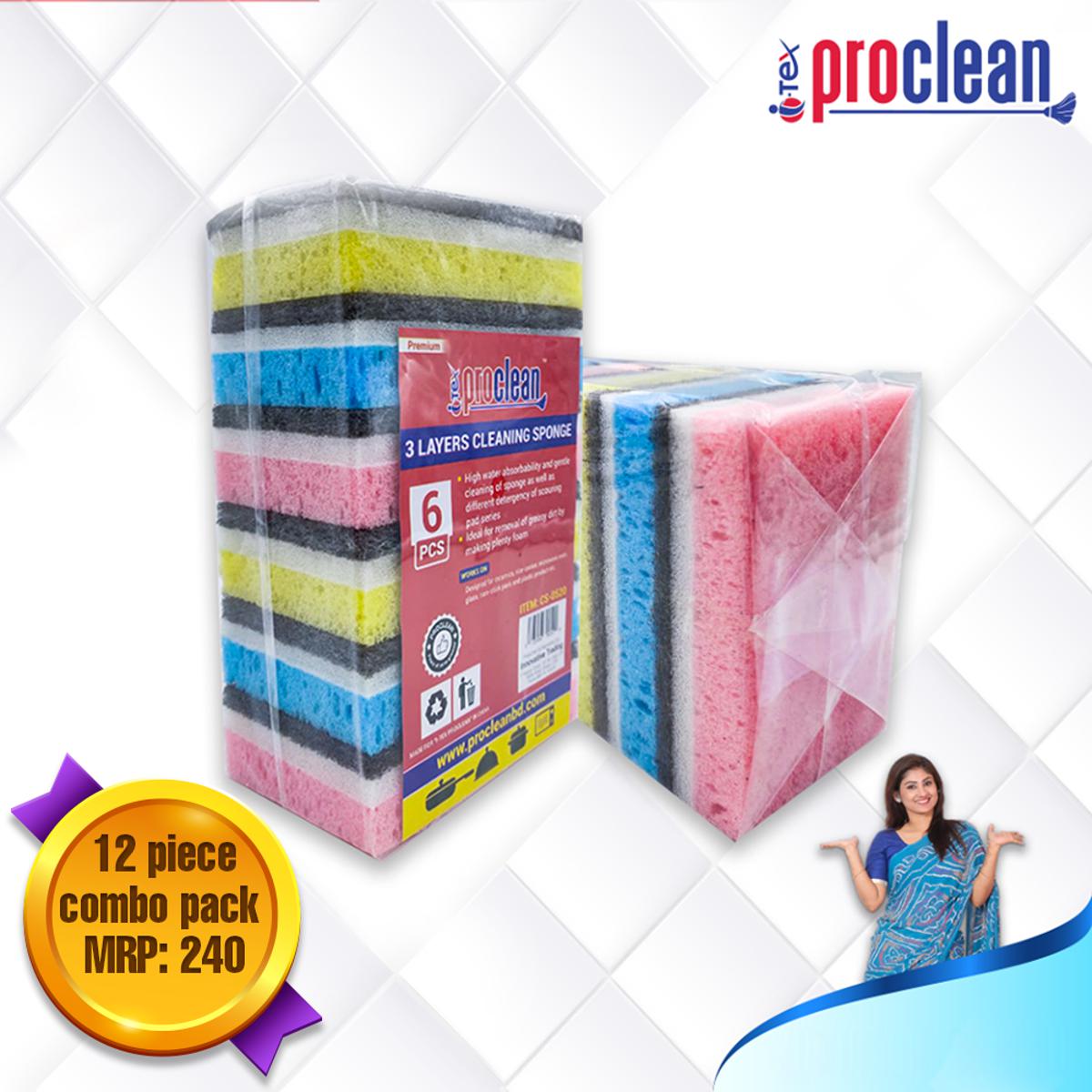 Picture of 3 Layer Cleaning Sponge_CS-0520-12