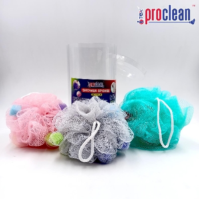 Picture of Proclean Colorful Soft Sponge Bath Bubble Ball Foaming Shower
 Mesh Body Skin Cleaner Exfoliating Scrubber Back Brush 
Bathroom Accessories SPONGE BB-1046