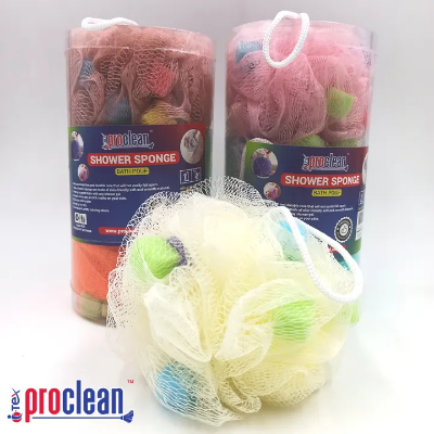 Picture of Proclean Colorful Soft Sponge Bath Bubble Ball Foaming Shower
 Mesh Body Skin Cleaner Exfoliating Scrubber Back Brush 
Bathroom Accessories SPONGE BB-1046