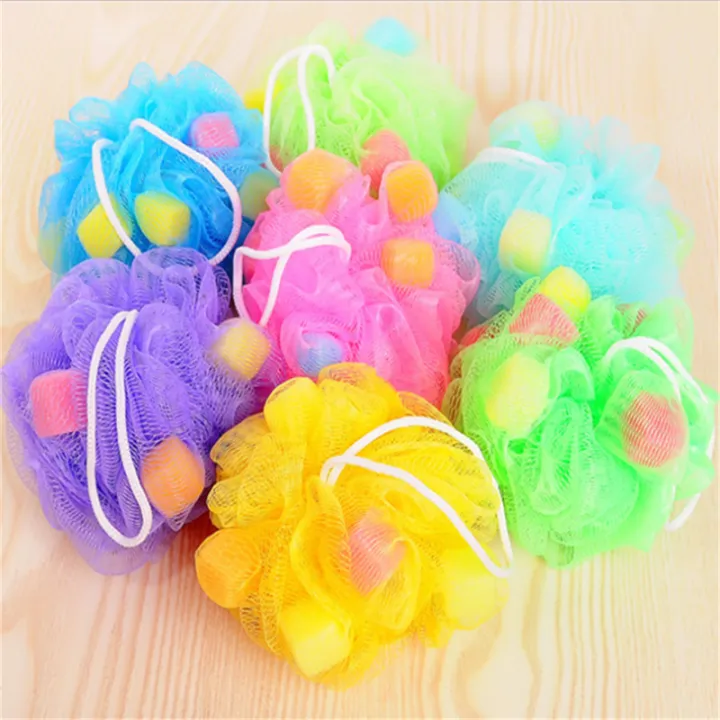 Picture of Proclean Colorful Soft Sponge Bath Bubble Ball Foaming Shower
 Mesh Body Skin Cleaner Exfoliating Scrubber Back Brush 
Bathroom Accessories SPONGE BB-1046