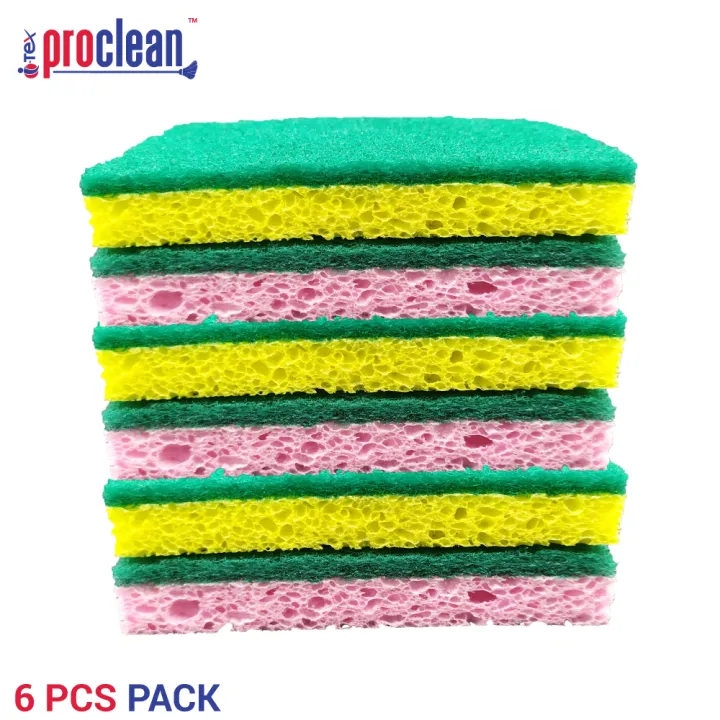 Picture of 12 Pcs Pack Cleaning Heavy Duty Scrub Cellulose Sponge by
 Scrub-it - Non-Scratch - Scrubbing Sponges Use for Kitchen, 
Bathroom & More_CS-0230-12