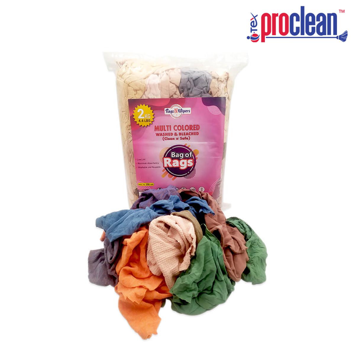 Picture of Recycled Multicolored T-Shirt Cloth Rags , For Multipurpose
 Cleaning Solutions_ 2KG_BRC-9388