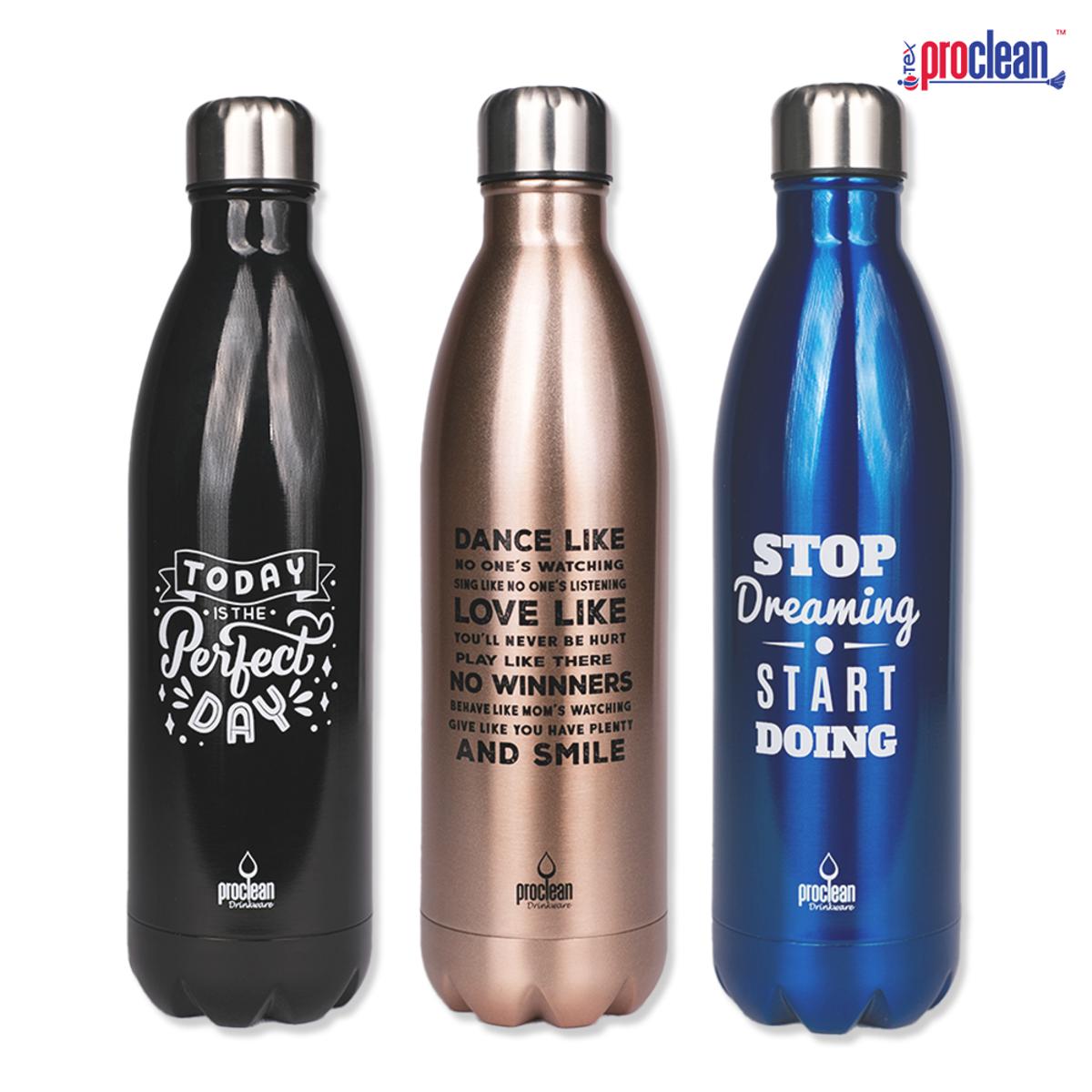Picture of Proclean Stainless Steel Vacuum Insulated Cola Shape (1000ml) 
Thermos Sunshine Water Bottle_ WB-1671