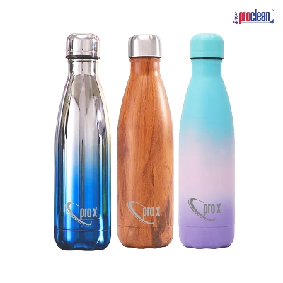 Picture of Proclean Stainless Steel Vacuum Insulated Cola Shape (750ml)Single Layer Non Thermal Printed Water Bottle_WB-2166