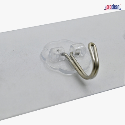 Picture of Adhesive Hooks_WH-2227 (Set of 6 Pcs) for Hanging Heavy Weights
 - Bathroom & Kitchen - Waterproof Clear Hooks, Kitchen Accessories, and More - No Drilling Required - Great Choice for Your Home Improvement