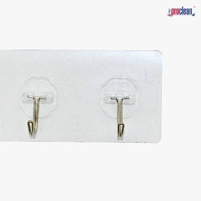 Picture of Adhesive Hooks_WH-2227 (Set of 6 Pcs) for Hanging Heavy Weights
 - Bathroom & Kitchen - Waterproof Clear Hooks, Kitchen Accessories, and More - No Drilling Required - Great Choice for Your Home Improvement