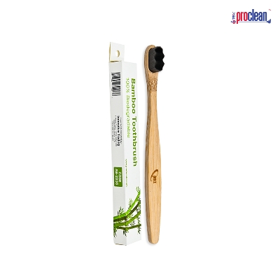 Picture of Proclean Premium Ultra Fine Soft Teeth Deep Cleaning Oral Care Manual 
Natural Bamboo Toothbrush_AB-2036