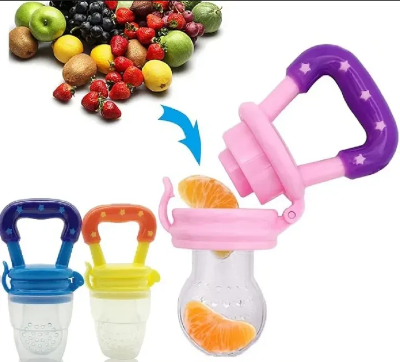 Picture of Baby Fruits Feeder Silicone Food Bite Fruit Pacifier Teether Nipple
 Bottle 1pcs