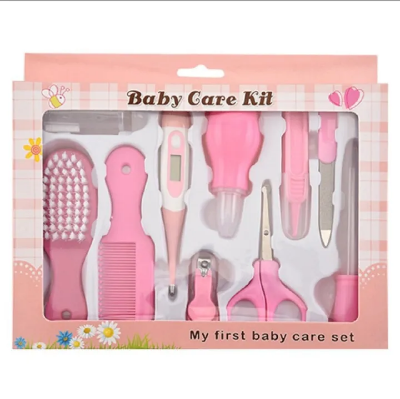 Picture of 10 Pcs New-born Baby Kids Health Care Kit Set ( Pink-Bule )