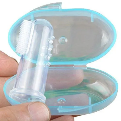 Picture of Silicon Baby Finger-Tooth Brush-Swallow With Box For Kids