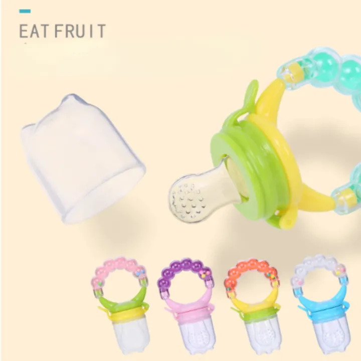 Picture of Baby Fruit Feeder Pacifier Teething Toys Fresh Food Feeder Infant Fruit 
Teething Toy Silicone Pouches for Toddlers Kids Boy Girl