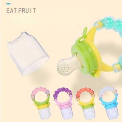 Picture of Baby Fruit Feeder Pacifier Teething Toys Fresh Food Feeder Infant Fruit 
Teething Toy Silicone Pouches for Toddlers Kids Boy Girl