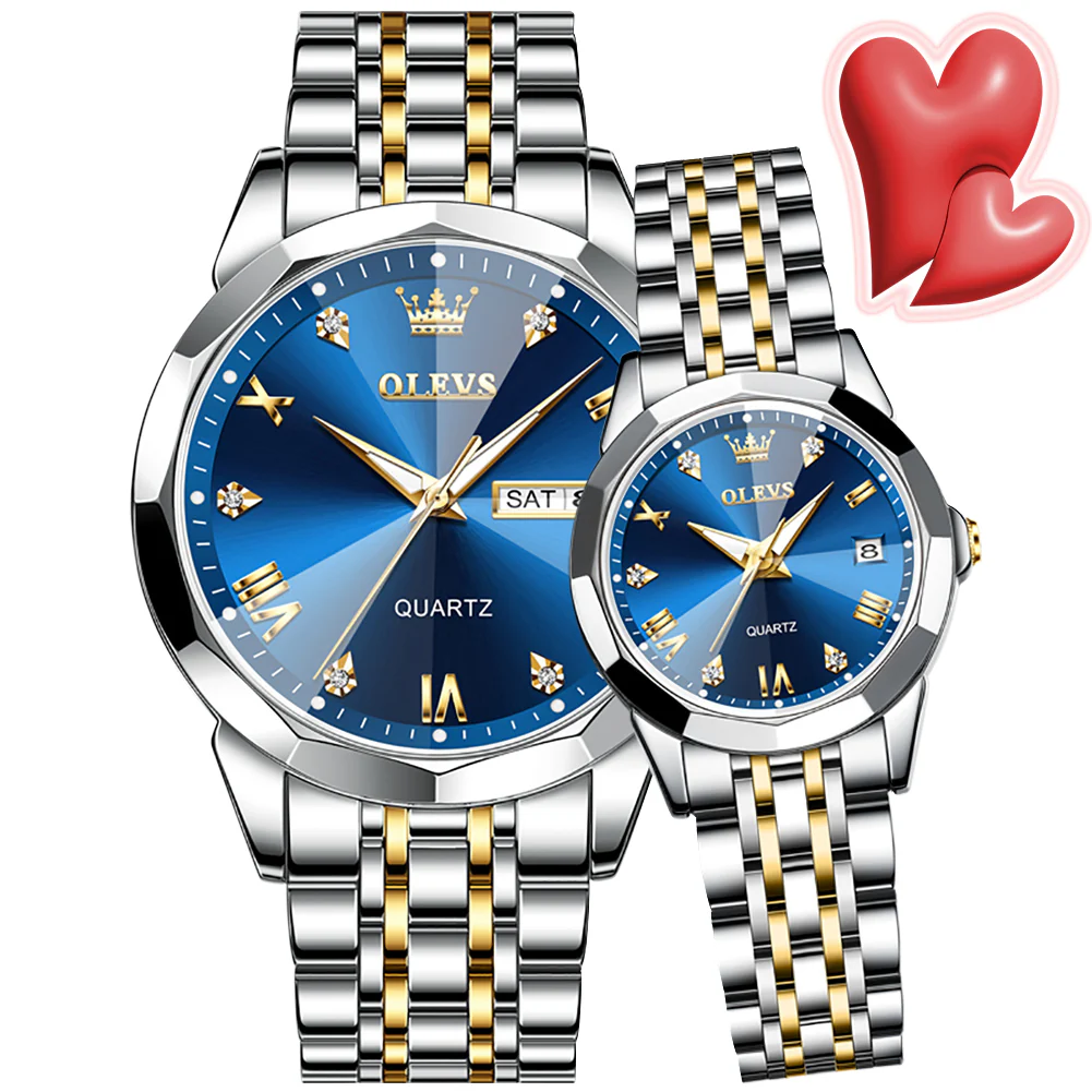 Buy Olevs Stainless Steel Fashionable Couple Watches at Best Price In Bangladesh