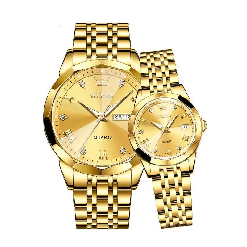Buy Olevs Stainless Steel Fashionable Couple Watches at Best Price In Bangladesh