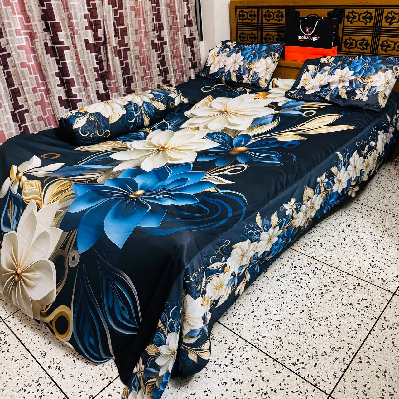 Buy China Premium 3D Design Bed Sheet - MS-969 at Best Price In Bangladesh