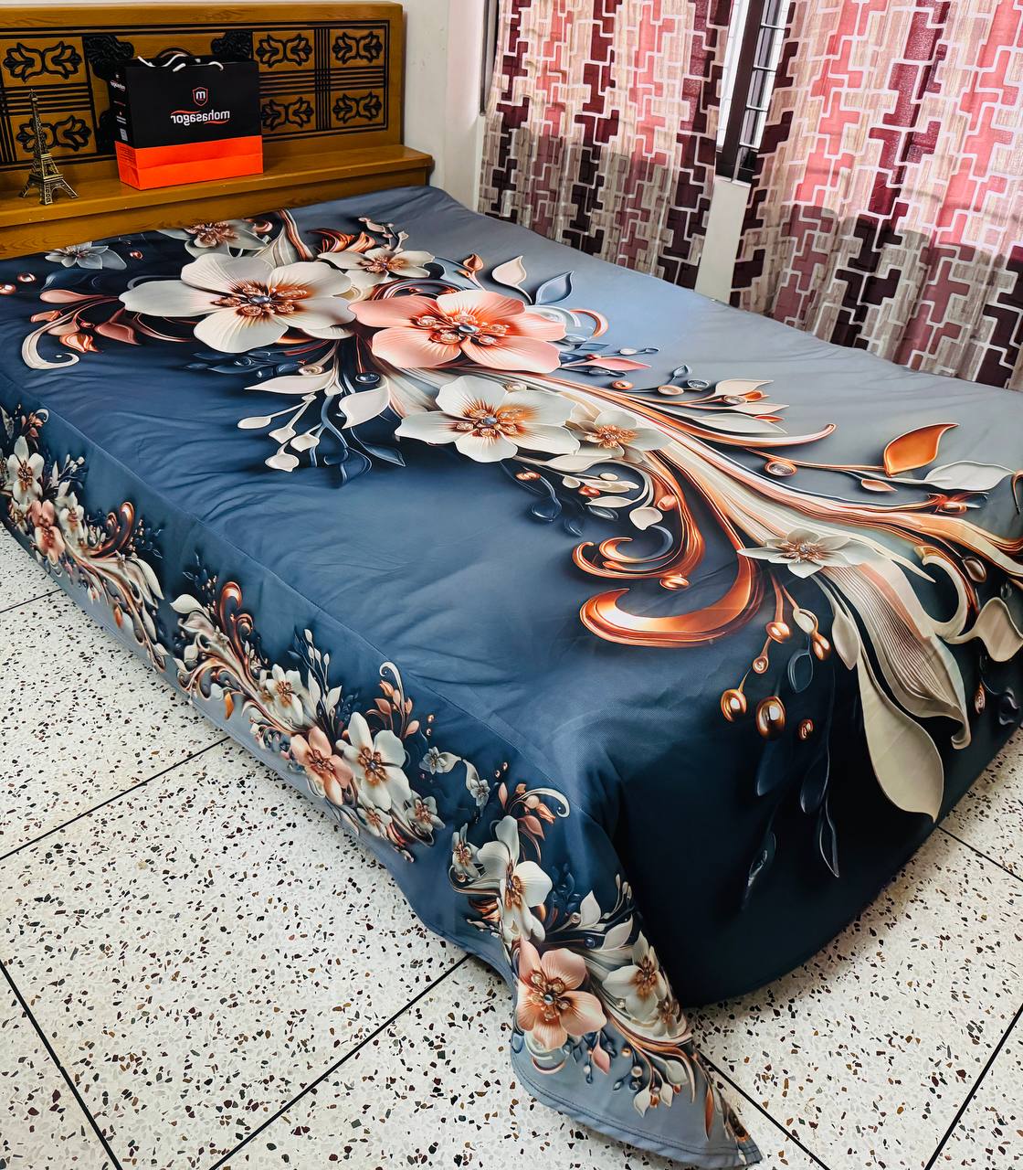 Buy China Premium 3D Design Bed Sheet - MS-971 at Best Price In Bangladesh