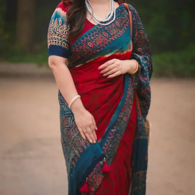 Buy Batik Silk Sari with Blouse Piece - RRK-605    at Best Price In Bangladesh