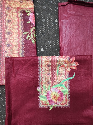 Buy   MALHAR 100% Premium Cotton Lawn Digital Printed Three Piece at Best price in  Bangladesh