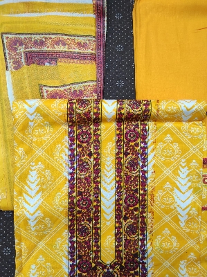 Buy   MALHAR 100% Premium Cotton Lawn Digital Printed Three Piece at Best price in  Bangladesh