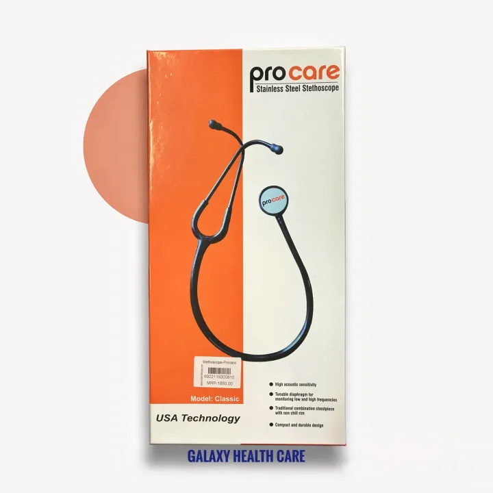  Buy Procare Dulcet Black Stethoscope for Doctors and Medical Students at Best price in Bangladesh