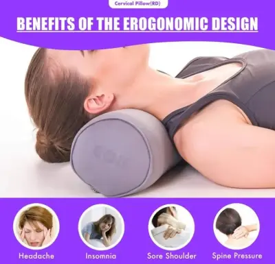 Buy Cervical Pillow for Neck Pain Stretcher, Orthopedic Contour Support, Side Sleepers, Back, Stomach, Shoulder Relaxer, Pain Relief & Spine Alignment, Alleviates for Spondylitis Pillow - copy Best price in Bangladesh