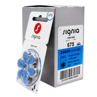 Buy Signia Hearing Aid Battery Size 675, Pack of 60 Batteries Best price in Bangladesh