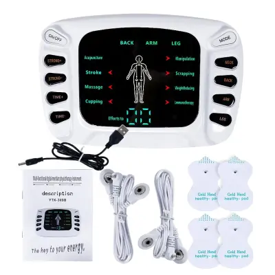 By Electric Pulse Physiotherapy Massager Tens EMS Muscle Stimulator Acupuncture Therapy Body Massage Slimming Health Care Machine Best price in Bangladesh