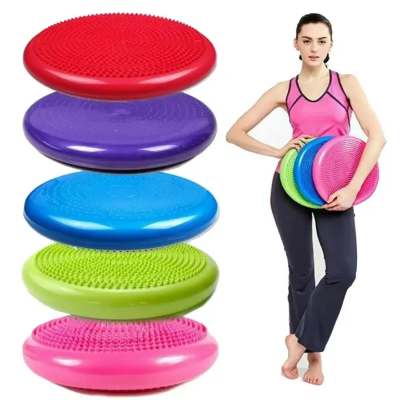 Buy 33x33cm Inflatable Yoga Massage Ball Durable Universal Sports Gym Fitness Yoga Wobble Stability Balance Disc Massage Cushion Mat at best price in Bangladesh