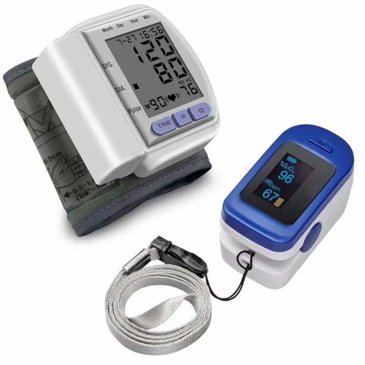 Buy Fingertip Pulse Oximetar & Wrist Blood Pressure Monitor Combo PackOnline in  at Best Prices in Bangladesh