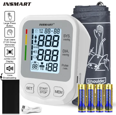 Buy Renevo Fully Automatic Upper arm Digital Blood Pressure Monitor Apparatus and Testing Machine, Separate Cuff, LCD Display with USB Port with 5 year Warranty  best price in Bangladesh