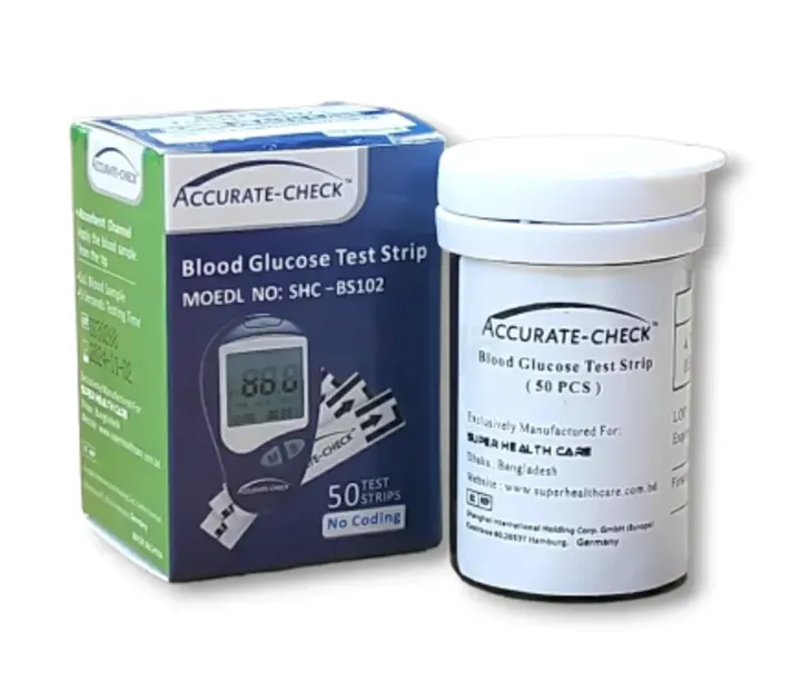 Buy accurate-check-blood-glucose-test-strip-50s-pack best price in Bangladesh 